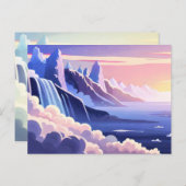 優雅な滝 ポストカード (正面/裏面)