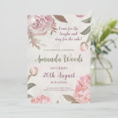 優雅な牡丹優雅誕生祝い 招待状 (スタンド正面)