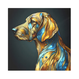 優雅な犬のエレガンス – AI メタルプリント