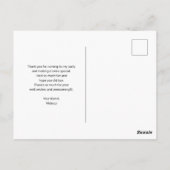 優雅な王冠を戴いた美しいドラゴン　ありがとう ポストカード (裏面)