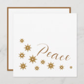 優雅な現代の平和のゴールドスター シーズンカード (正面/裏面)