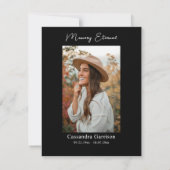 優雅な白い花写真正統記念館 サンキューカード (裏面)