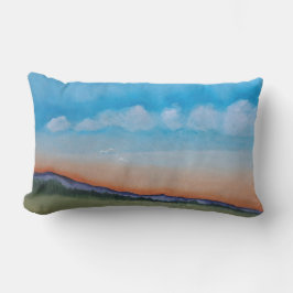 優雅な白熱［赤熱］光を放つ夕日の丘 アウトドアクッション