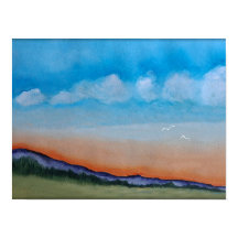 優雅な白熱［赤熱］光を放つ夕日の丘