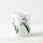優雅な白馬マグカップ コーヒーマグカップ (中央)