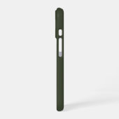 優雅な白鳥のミニマリスト オリーブ iPhone カー 16ケース (左側面)