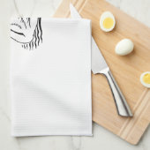 優雅な白鳥 キッチンタオル (四つ折り)