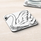 優雅な白鳥 コースター (左側)