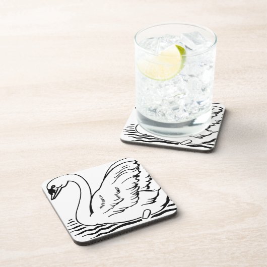 優雅な白鳥 コースター (右側)