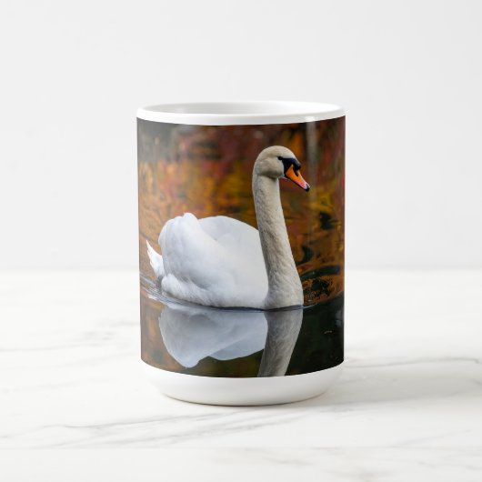 優雅な白鳥 コーヒーマグカップ (中央)