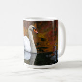 優雅な白鳥 コーヒーマグカップ (正面右)