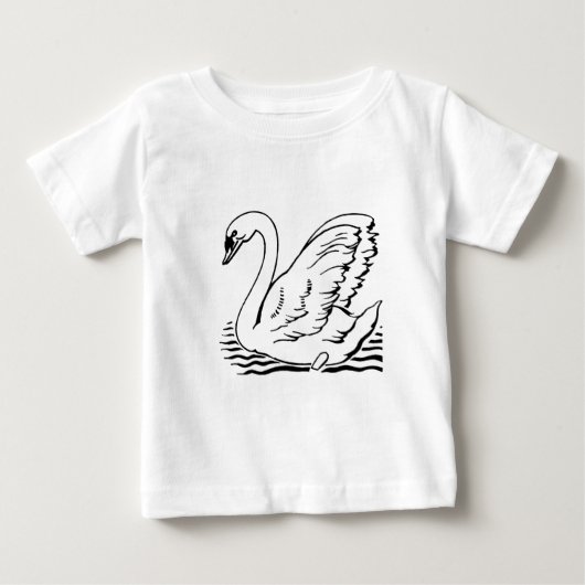 優雅な白鳥 ベビーTシャツ (正面)