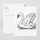 優雅な白鳥 ポストカード (正面/裏面)