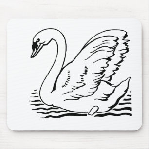優雅な白鳥 マウスパッド