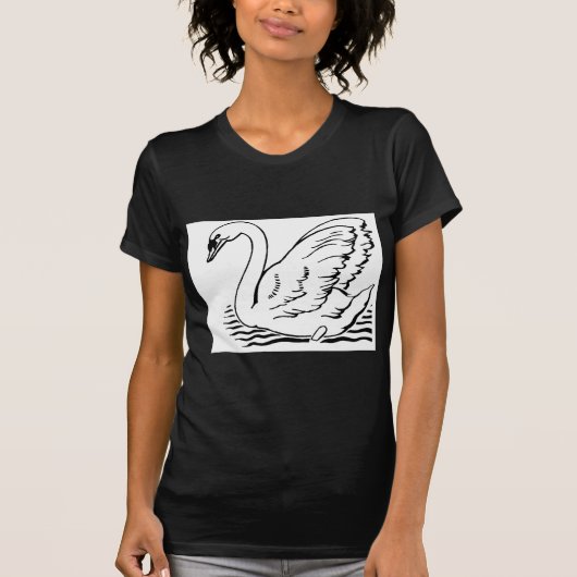 優雅な白鳥 Tシャツ (正面)