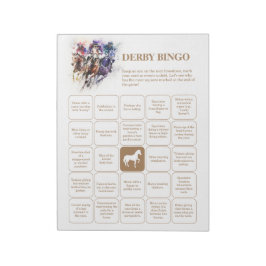 優雅な競馬ダービーパーティビンゴ ノートパッド