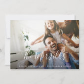 優雅な筆記体 | ホリデー フォト カード (正面)