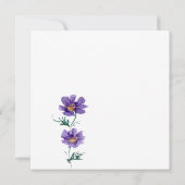 優雅な紫の花の感謝カード サンキューカード (裏面)