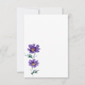 優雅な紫の花の感謝カード サンキューカード (裏面)