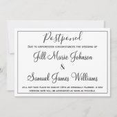 優雅な結婚式が延期される 招待状 (正面)