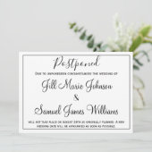 優雅な結婚式が延期される 招待状 (スタンド正面)