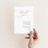 優雅な結婚式のお礼カード（カリグラフィー付き） 招待状