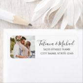 優雅な結婚式の写真モダン書 ラベル (インサイチュ)