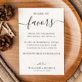 優雅な結婚式の寄付に代わって カード