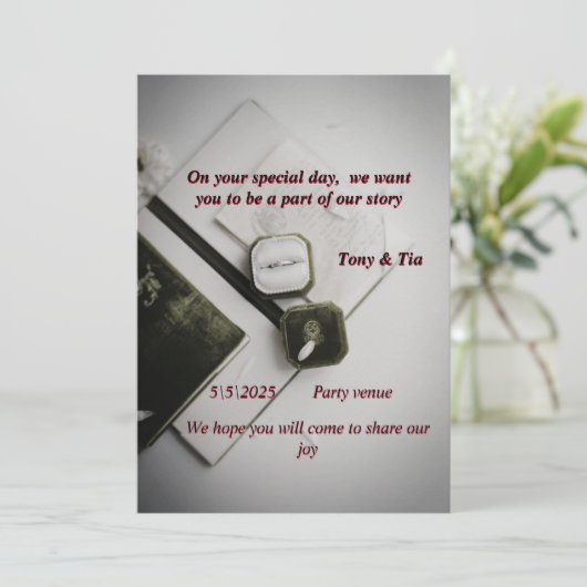 「優雅な結婚式の招待状」 招待状 (スタンド正面)