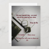 「優雅な結婚式の招待状」 招待状 (正面/裏面)