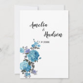 優雅な結婚式の招待状 招待状 (裏面)