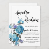 優雅な結婚式の招待状 招待状 (正面/裏面)