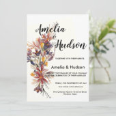 優雅な結婚式の招待状 招待状 (スタンド正面)