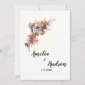 優雅な結婚式の招待状 招待状 (裏面)