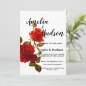 優雅な結婚式の招待状 招待状 (スタンド正面)