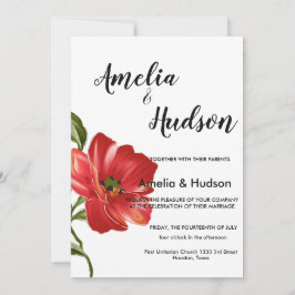 優雅な結婚式の招待状 招待状