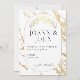 優雅な結婚式の招待状  招待状