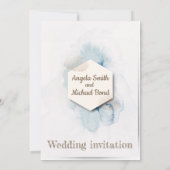 優雅な結婚式の招待状 招待状 (裏面)