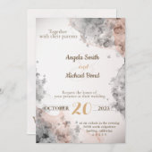 優雅な結婚式の招待状 招待状 (正面/裏面)