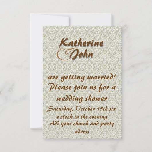 優雅な結婚式の招待 招待状 (正面)