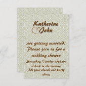 優雅な結婚式の招待 招待状 (正面/裏面)