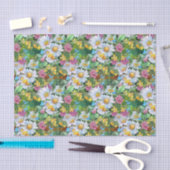 優雅な結婚式の野生の花タイル模様 薄葉紙 (クラフト)