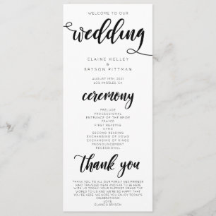 優雅な結婚式プログラム プログラム