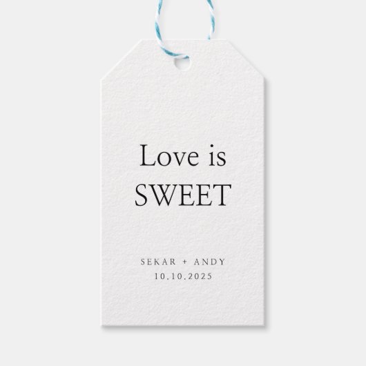 優雅な結婚式 ギフトタグ (正面)