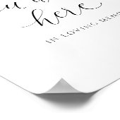 優雅な結婚式 想い出に残る「Wish You Were Here」メモリアルサイン ポスター (角)