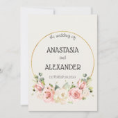 優雅な結婚式 招待状 (正面)