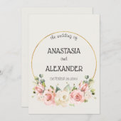 優雅な結婚式 招待状 (正面/裏面)