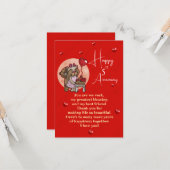 優雅な結婚記念日 カード (正面/裏面インサイチュ)