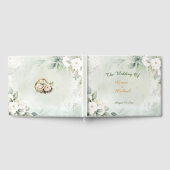 優雅な緑の結婚式 ゲストブック (全面)