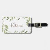 優雅な緑 ラゲッジタグ (正面横)